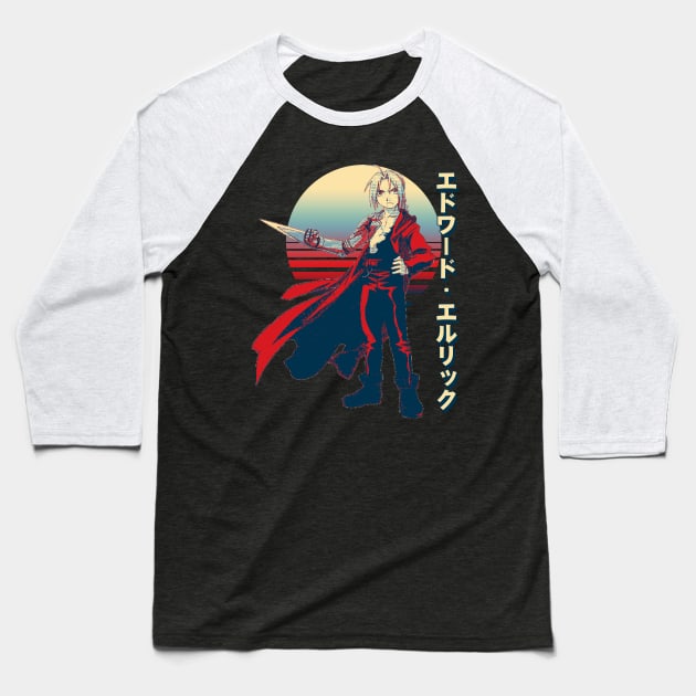 Edward Elric Baseball T-Shirt by Retrostyle